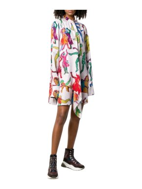 Stella McCartney All Together Print Silk Dress