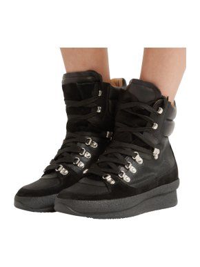 Isabel Marant Black Brendty Wedge High Tops