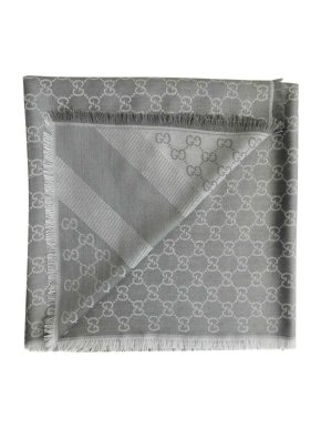 Gucci Wool & Silk Monogram Scarf