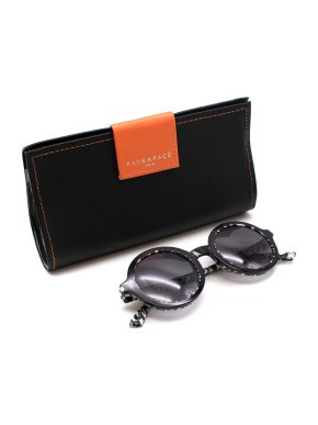 Face A Face Round Monochrome Marble Sunglasses