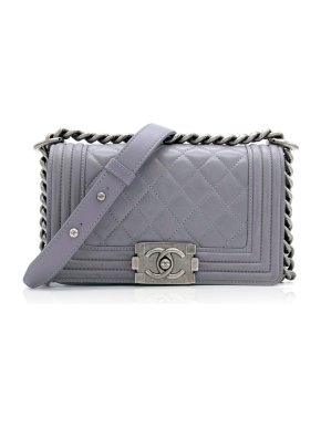 Chanel Lilac Grey Small Boy Bag