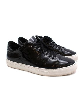 Axel Arigato Black Patent Leather Trainers