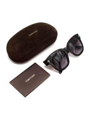 Tom Ford Brown Tortoiseshell Square Sunglasses