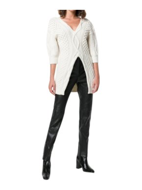 Phillip Lim split-front cable-knit sweater
