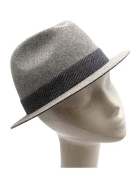 Loro Piana Grey Cashmere & Hare Felt Hat