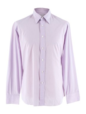 Prada Purple & White Striped Cotton Shirt
