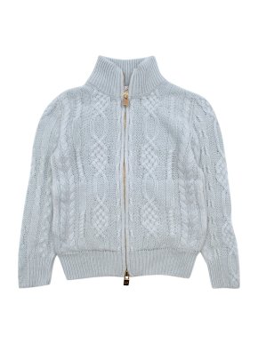 Loro Piana Kid's Blue Knitted Zip-up Jumper