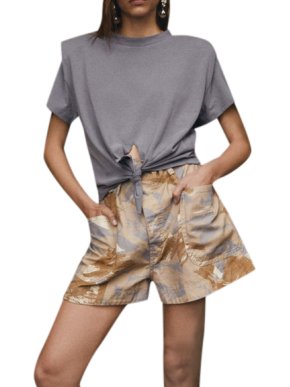 Isabel Marant Grey Belita Tie T-Shirt
