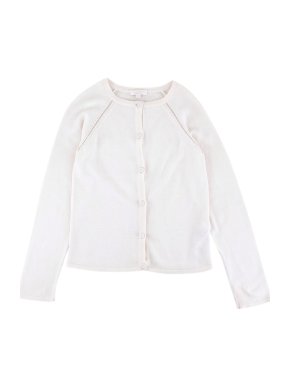 Gucci Ivory Silk Blend Buttoned Cardigan