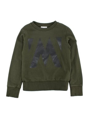 Moncler Khaki Cotton Logo Applique Sweatshirt