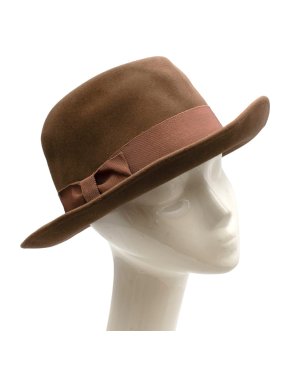 Giorgio Armani Brown Felt Fedora Hat