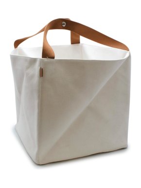 Hermes Off-White Canvas Folded Box Tote