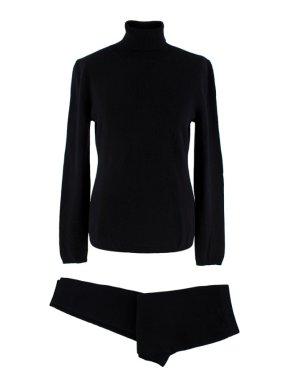 Duca si San Giusto Black Cashmere Top and Trouser Set
