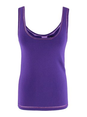 Tom Ford Purple Tank Top with Sheer Detail