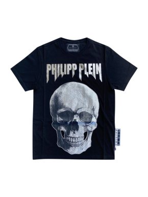 Philipp Plein Black Skull Print T-Shirt