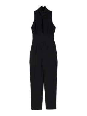 Elie Saab High Neck Black Jumpsuit with Cutouts