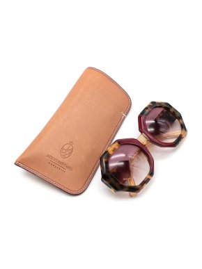 Jacques Marie Mage Red Tortoiseshell Nonagonal Sunglasses