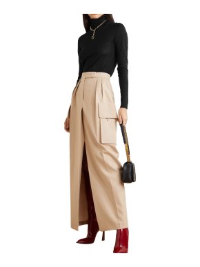 Crumpet Black Cashmere Knit High Neck Jumper