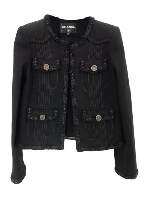 Chanel Black Metier D'Art Tailored Black Classic Jacket