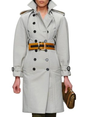 Burberry Prorsum Cotton & Wool Blend Runway Tailored Coat