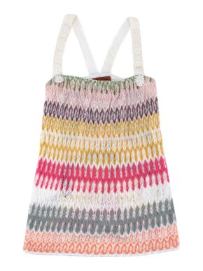 Missoni White Woven Multicolour Daisy Strap Dress
