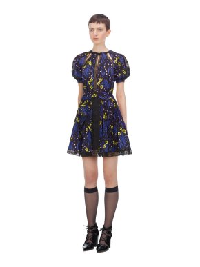 Self Portrait Wildflower Printed Mini Dress