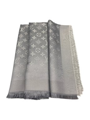 Louis Vuitton Grey Monogram Shine Shawl