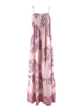 Tibi Pink Floral Patterned Maxi Dress