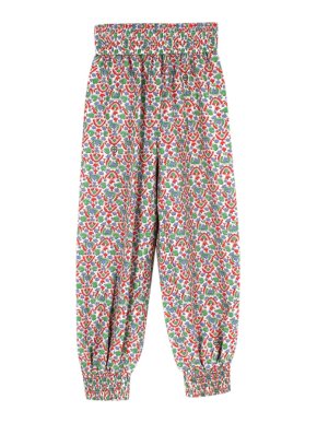 Tory Burch Silk Floral Tapered Trousers