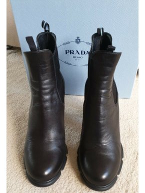 Prada Black Elasticated Pull-On Ankle Boots