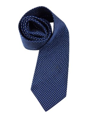 Hermes Blue Printed Silk Tie