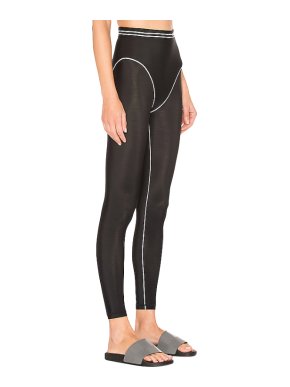 Adam Selman French Cut Black Leggings