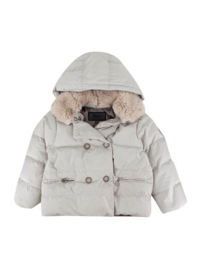 Bonpoint Stone Fur Collared Padded Puffer Jacket