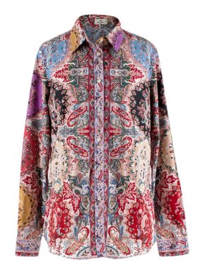 Etro Paisley Print Cotton Slim Fit Shirt 1