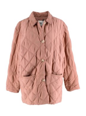 Becken Dusty Pink Oversized Quilted Paddock Jacket