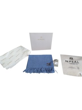 N.Peal Blue Cashmere Scarf