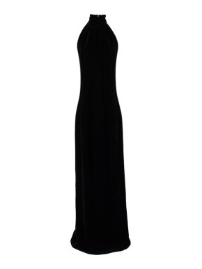 Christian Dior Black Velvet Sleeveless High Neck Gown