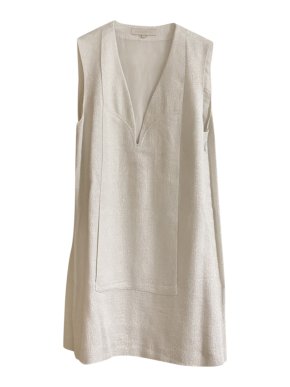 Vanessa Bruno silver thread white dress