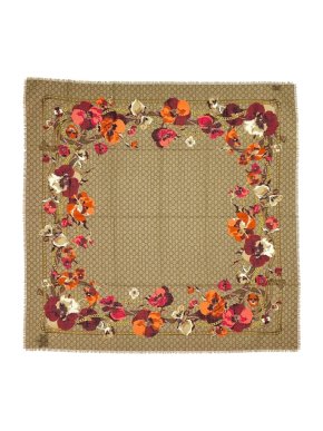 Gucci Blooms Supreme Monogram Wool Scarf