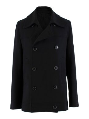 J.Lindeberg Black Wool blend Double Breasted Jacket