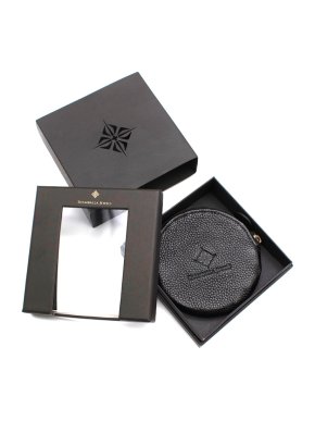 Shamballa Jewels Black Leather Coin Pouch