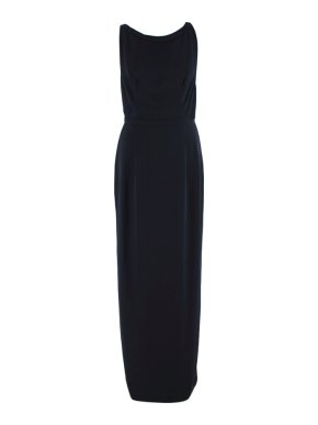 Prada Black Sleeveless Silk Blend Gown