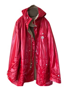 Moncler Khaki/Red Reversible Rain Jacket