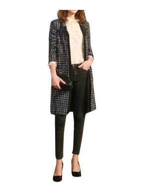 Chanel Blue Fantasy Tweed Longline Coat