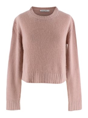 Christian Dior Pink Knit J'Adior 8 Cashmere Sweater