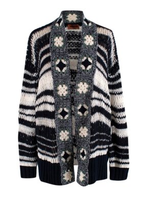 Missoni Open Knit Wool Blend Cardigan