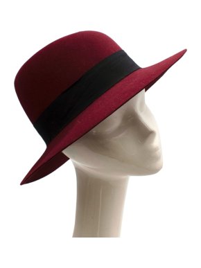 Maison Michel Paris Wool Felt Hat Bordeaux