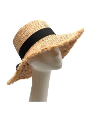 Lack of Color Ventura frayed grosgrain trimmed hat