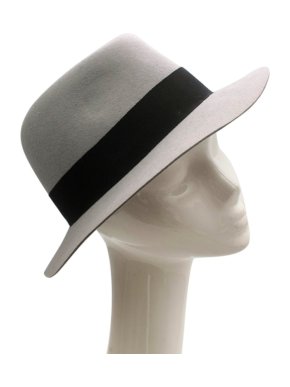 Maison Michel Paris Wool Felt Hat Grey