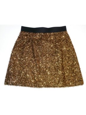 Dolce & Gabbana Bronze Fil Coupe Skirt